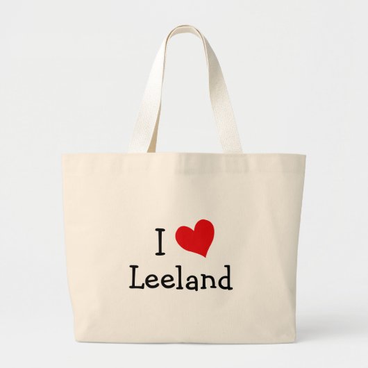 Grand Tote Bag I Love Leeland (Devant)