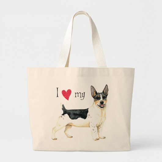 Grand Tote Bag I Love my Teddy Roosevelt Terrier (Devant)