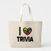 Grand Tote Bag I Love Trivia Fun Epic Game Night Fun Logo (Dos)