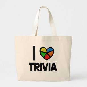 Grand Tote Bag I Love Trivia Fun Epic Game Night Fun Logo