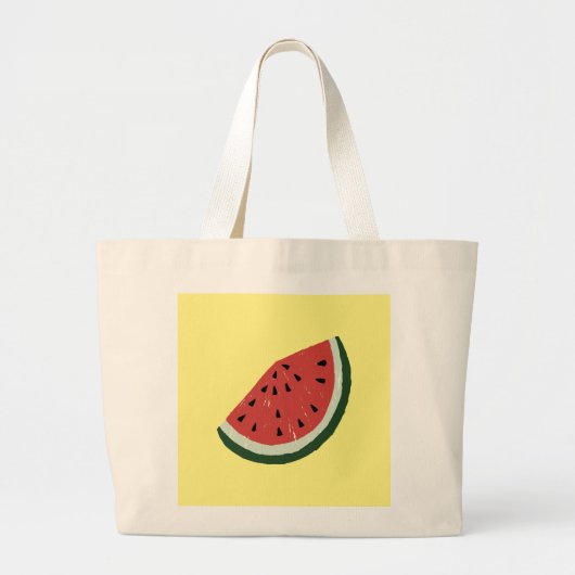 Grand Tote Bag I Love Watermelon with A Slice of Watermelon (Devant)
