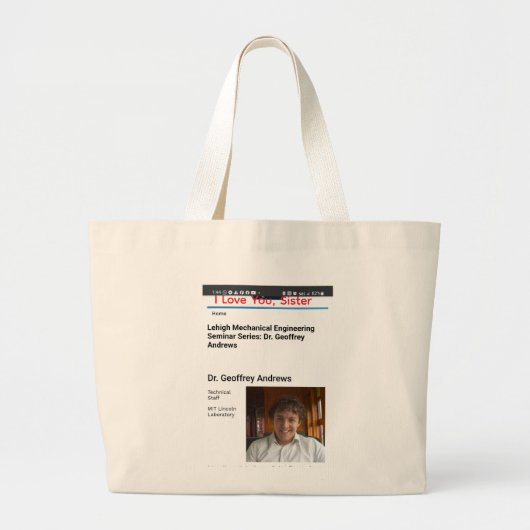 Grand Tote Bag I Love You Sister (Devant)