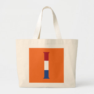 Grand Tote Bag I Monogramme superposé sur le drapeau NLD sur ou j