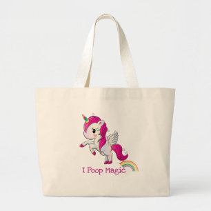 Grand Tote Bag I Poop Magic Funny Unicorne Dit