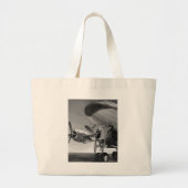 Grand Tote Bag Icône Aviation (Devant)