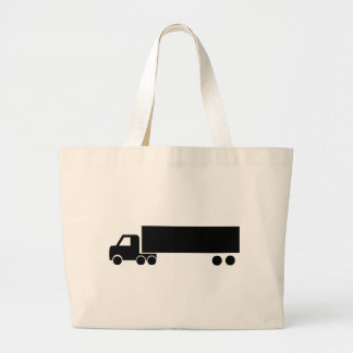 Grand Tote Bag icône de camion noir long