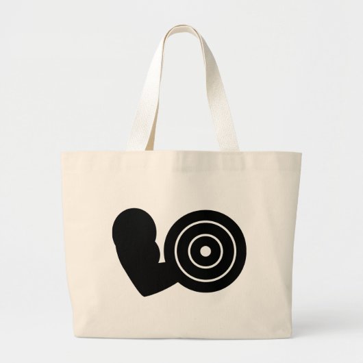 Grand Tote Bag icône de construction du corps (Devant)
