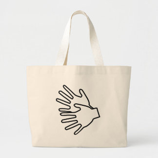 Grand Tote Bag icône de langue de signature