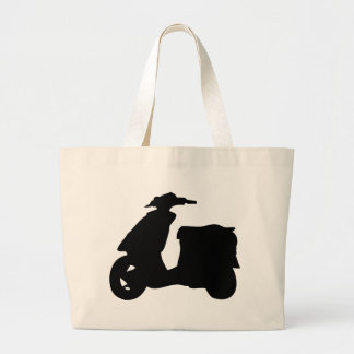 Grand Tote Bag icône en scooter noir