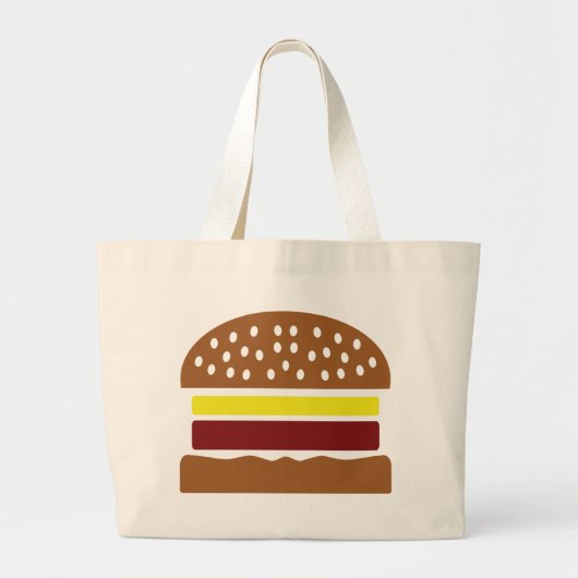 Grand Tote Bag icône hamburger (Devant)