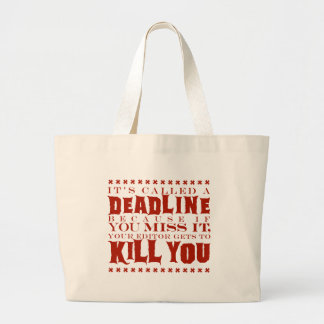 Grand Tote Bag Il a appelé une date-butoir