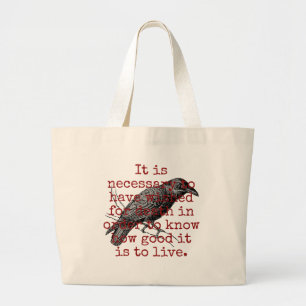 Grand Tote Bag Il Est Nécessaire D'Avoir Souhaité - Citation De M
