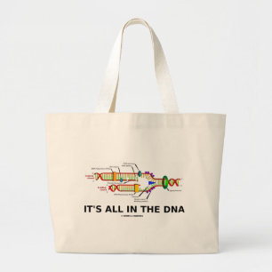 Grand Tote Bag Il est tout dans l'humour de biologie moléculaire