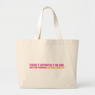 Grand Tote Bag Il n'y a certainement aucun Dieu