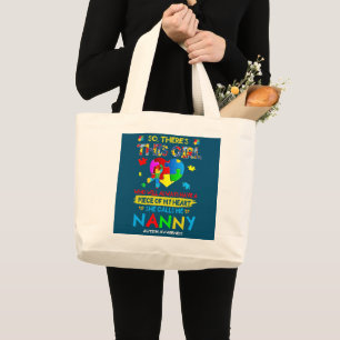 Grand Tote Bag Il y a cette fille qu'elle m'appelle l'autisme nou