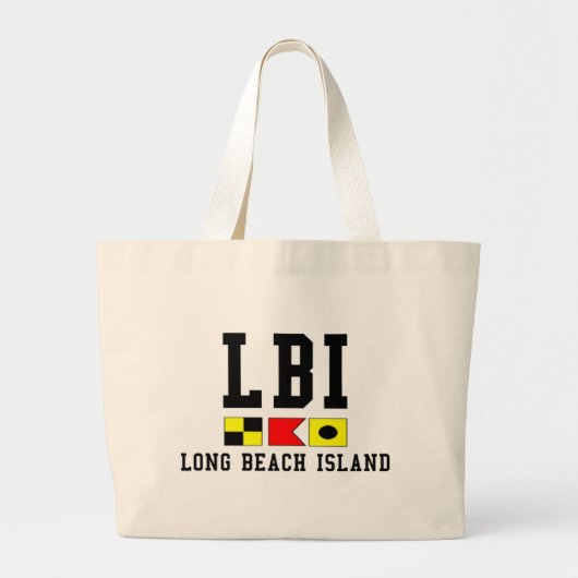 Grand Tote Bag Île de Long Beach (Devant)