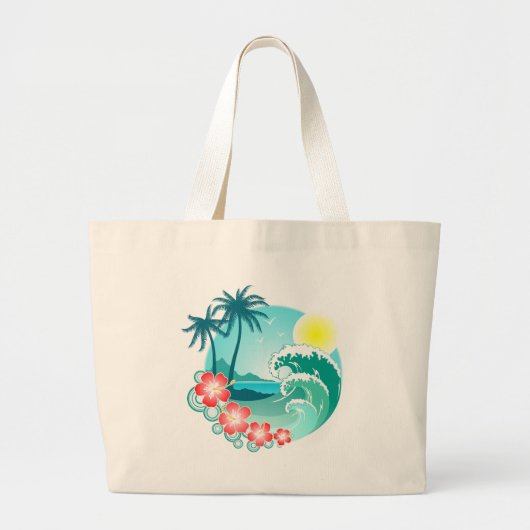 Grand Tote Bag Île hawaïenne 3 (Devant)