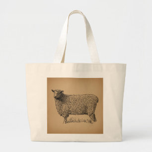 Grand Tote Bag Illustration classique de l'art rupestre Antique d
