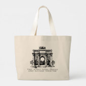 Grand Tote Bag Illustration d'arche classique (Dos)