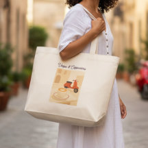Illustration de café italien Vespa & Cappuccino