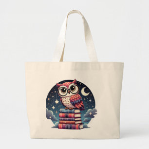 Grand Tote Bag Illustration du livre Whimsical Night Sky Vintage