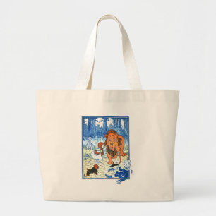 Grand Tote Bag Illustration vintage de magicien d'Oz - Dorothy et
