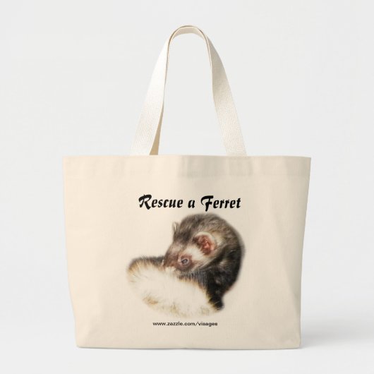 Grand Tote Bag Image du Ferret de l'able (Devant)