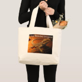 Grand Tote Bag IMG_4705, j'aime les dragons barbus ! (Devant (produit))