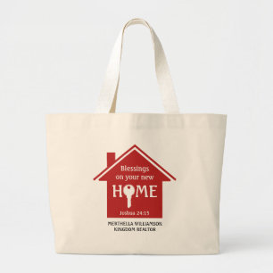 Grand Tote Bag Immobilier chrétien personnalisé