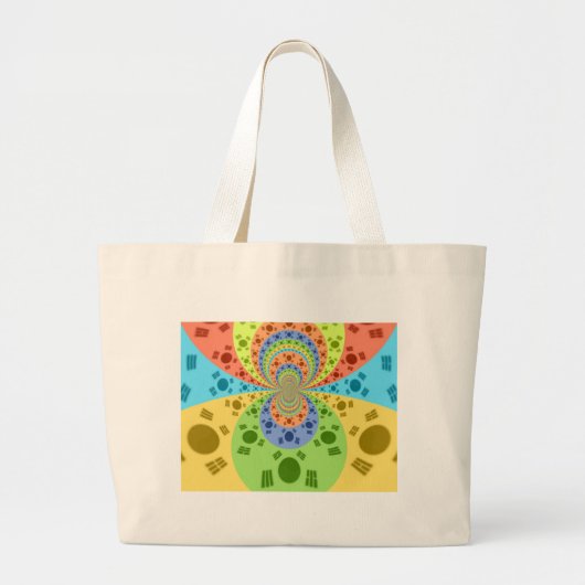Grand Tote Bag Impression d'art abstrait inspirée du drapeau sud- (Devant)