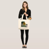 Grand Tote Bag Impression d'art de tournesol (Devant (modèle))