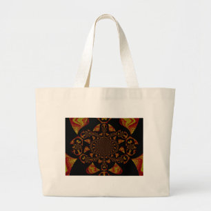 Grand Tote Bag Impression d'art Kaleidoscope crâne