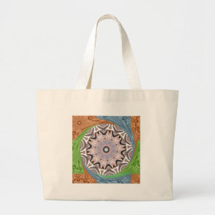 Grand Tote Bag Impression d'art Tourbillon africain