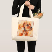 Grand Tote Bag Impression de chien Abstrait (Devant (produit))