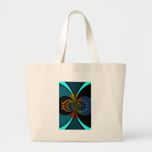 Grand Tote Bag Impression d'une éclatement de couleur Abstraite