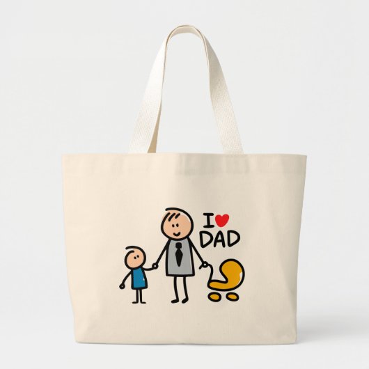 Grand Tote Bag Impression Love Daddy (Devant)