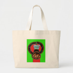 Grand Tote Bag Imprimer Hakuna Matata Kenya Art