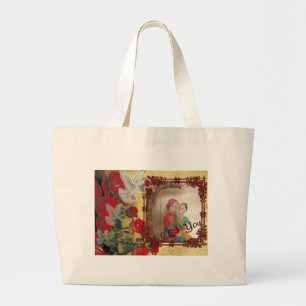 Grand Tote Bag Imprimer mariage Doll Portrait Graphique