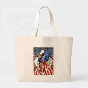 Grand Tote Bag Indépendance vintage et liberté