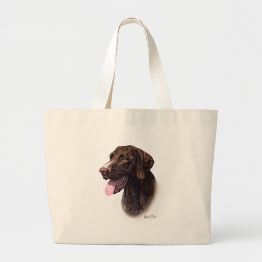 Grand Tote Bag Indicateur aux cheveux courts allemand (Devant)