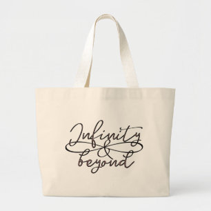 Grand Tote Bag Infini et au delà de typo sans fin de couples