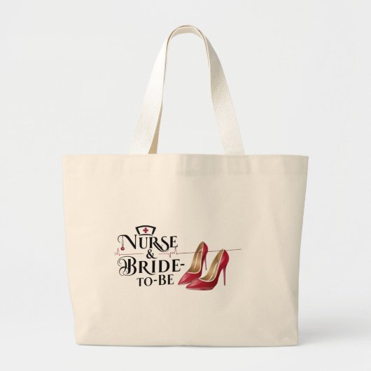 Grand Tote Bag Infirmière et future épouse (Devant)