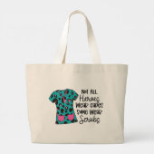 Grand Tote Bag Infirmière Typographie Moderne Héros Léopard Scrub (Dos)