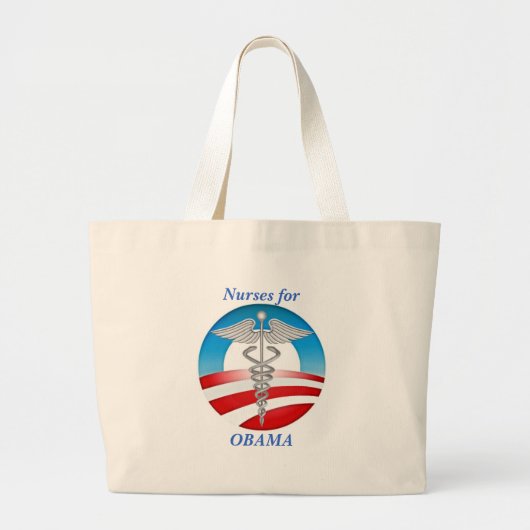 Grand Tote Bag Infirmières pour OBAMA (Devant)