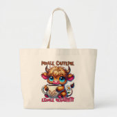 Grand Tote Bag Inhale Caffeine Exhale Negativity  (Devant)