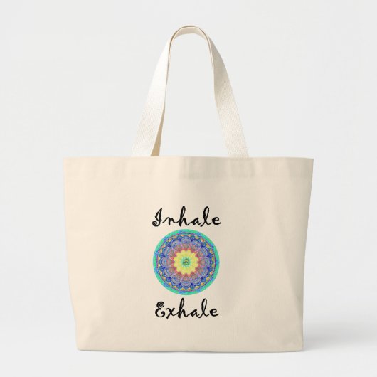 Grand Tote Bag inhalez exhalent (Devant)