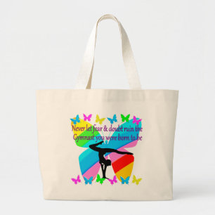 GRAND TOTE BAG INSPIRATIONNELLE GYMNASTIQUE FILLE DESIGN BUTTERFL