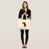 Grand Tote Bag Irish Setter Dad 2 (Devant (modèle))
