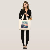 Grand Tote Bag Isla Vista Californie Père Noël Barbara Goleta Col (Devant (modèle))