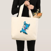 Grand Tote Bag Ixi bleu (Devant (produit))